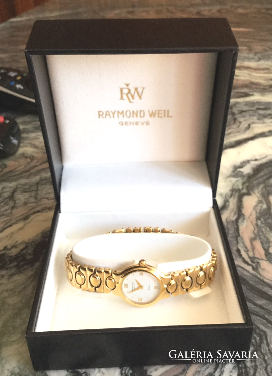 Raymond weil tosca 9841 2 geneve 18 carat gold plated women s used