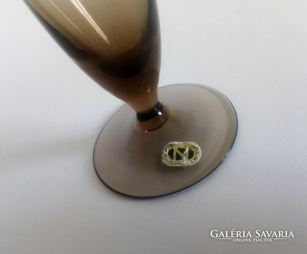 Zweisel Backstamp Heinrich Löffelhardt bauhaus turmalin talpas váza, Schott Zweisel Glas ...