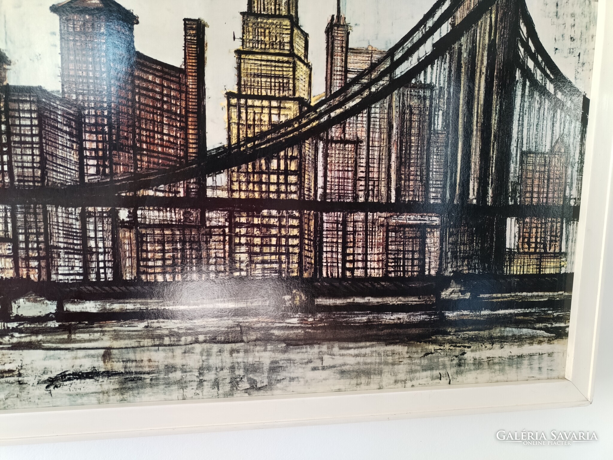 Bernard Buffet Brooklyn Bridge/ litografiai nyomat Kép