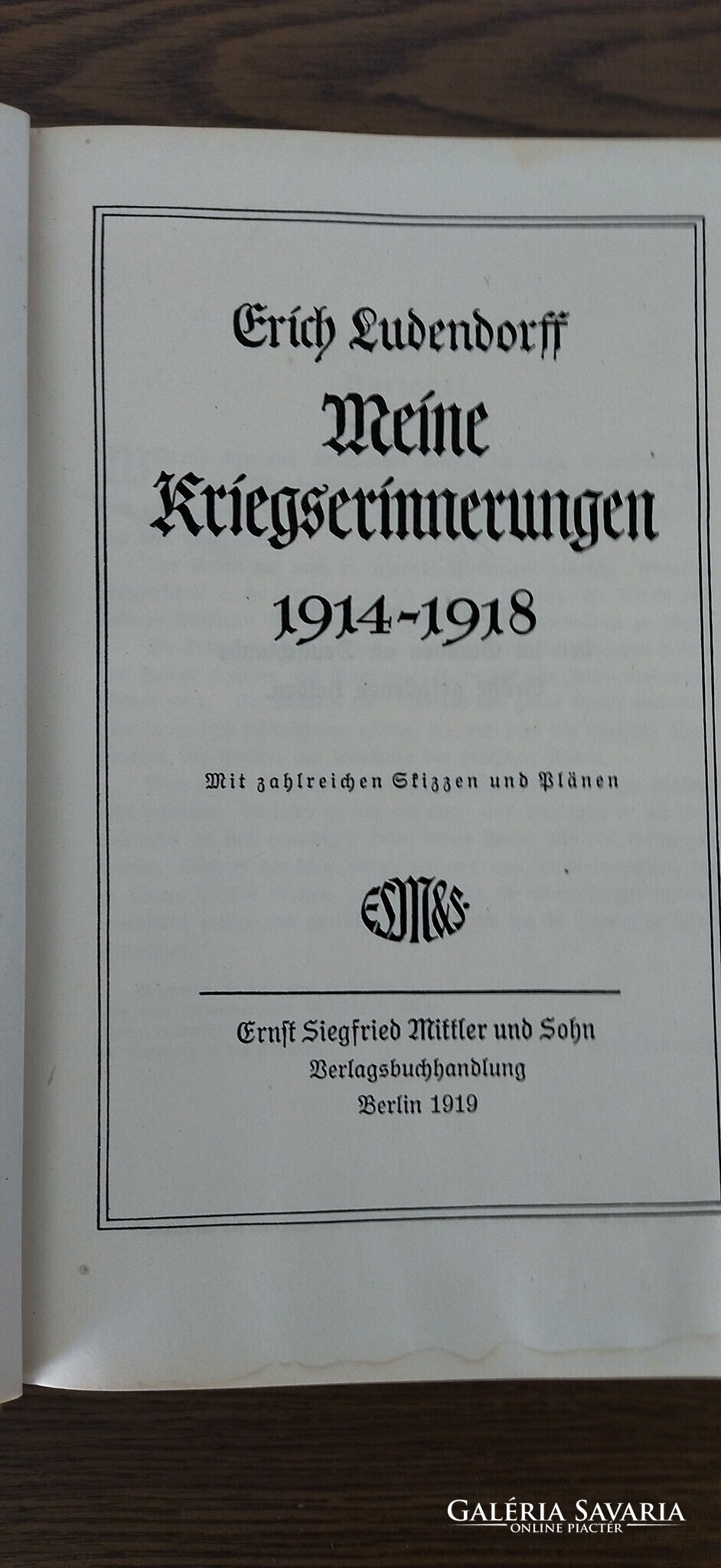 Erich Ludendorff - Meine Kriegserinnerungen 1914-1918 könyv - Könyv ...