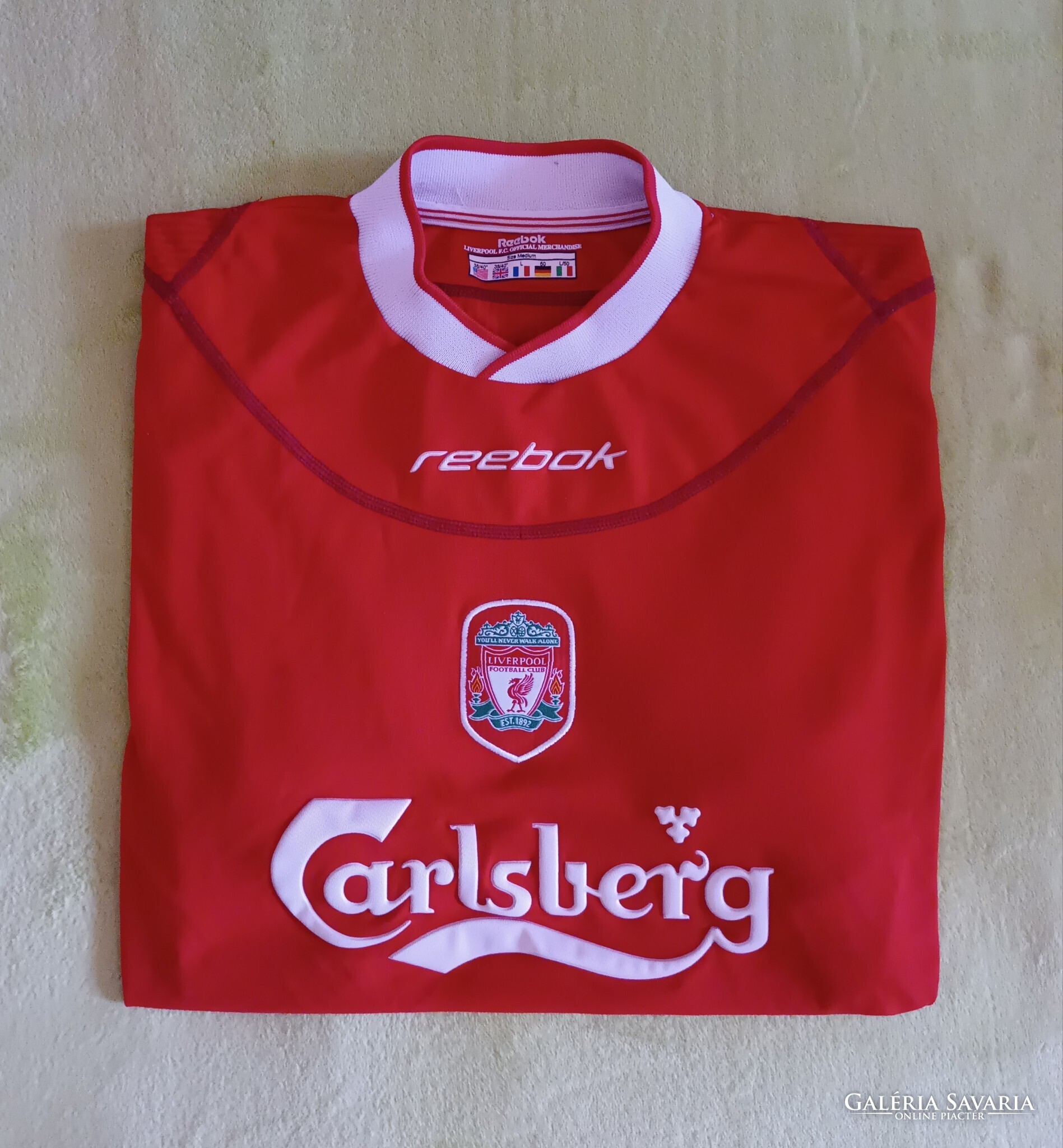 L-size vintage reebok liverpool fc (2002/04) home jersey 