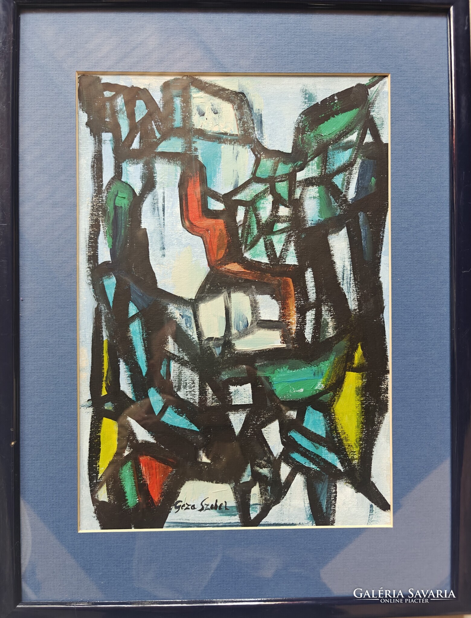 Akció Szignózott Géza Szóbel Nagyon Szép Absztrakt Festmény