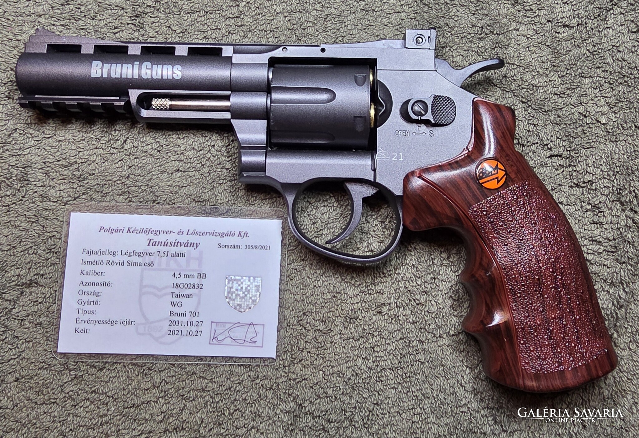Bruni Guns Super Sport 701 -Co2- 4.5 mm revolver - Játék, szabadidő ...