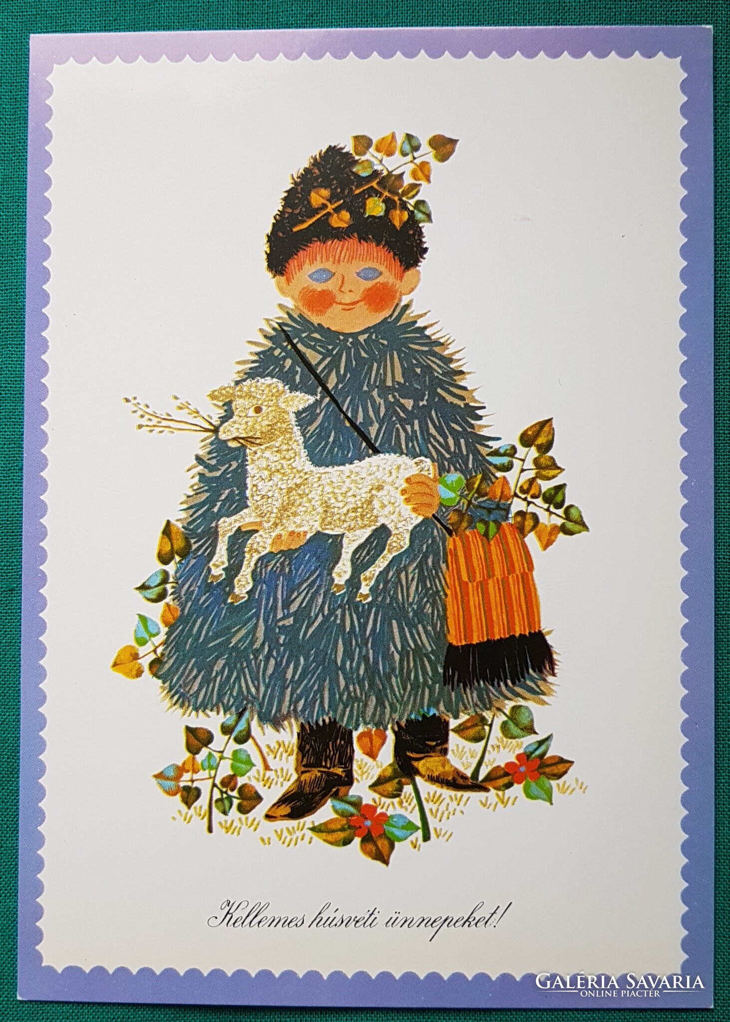 Húsvéti, üdvözlő képeslap, rajz: Hajnal Gabriella - Húsvéti bárány ...