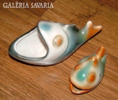 Applied art retro ceramic fish 2 pcs