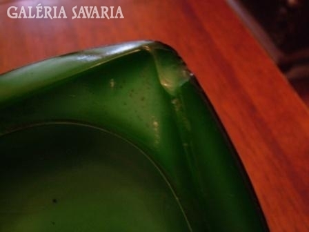 Régi muránói style tömör zöld hamuzó