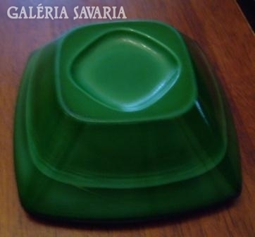 Old Murano style solid green ashtray