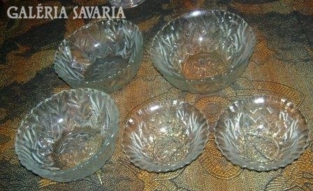 Antique compote glass set 5 pieces!