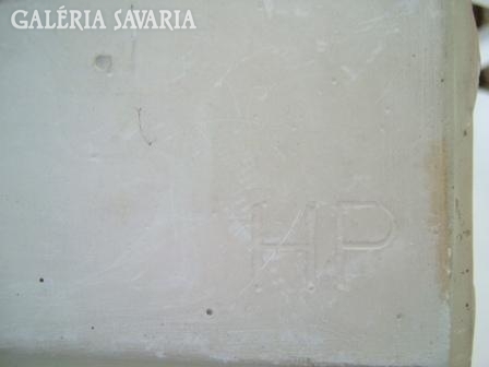 Old plaster mural with hp marking on the back