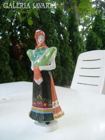 Hollóházi big figure: woman in folk costume big size!