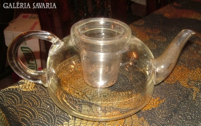 Antique 3-part glass spout