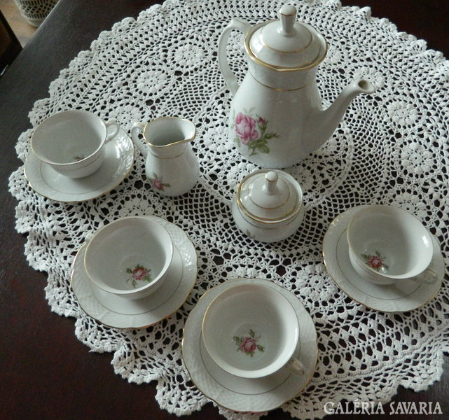 Álomszép csehszlovák Thun teás készlet