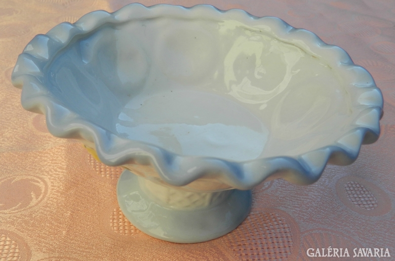 Régi virágmintás  porcelán kínáló tál
