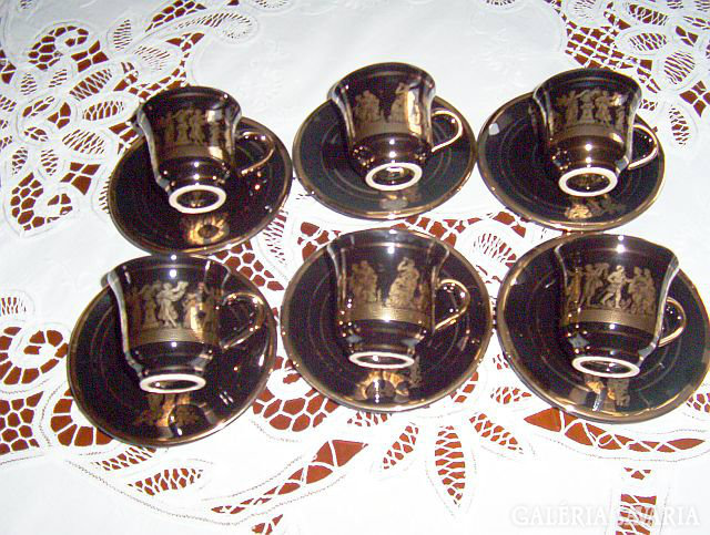 Mocha set decorated with 24 K gold