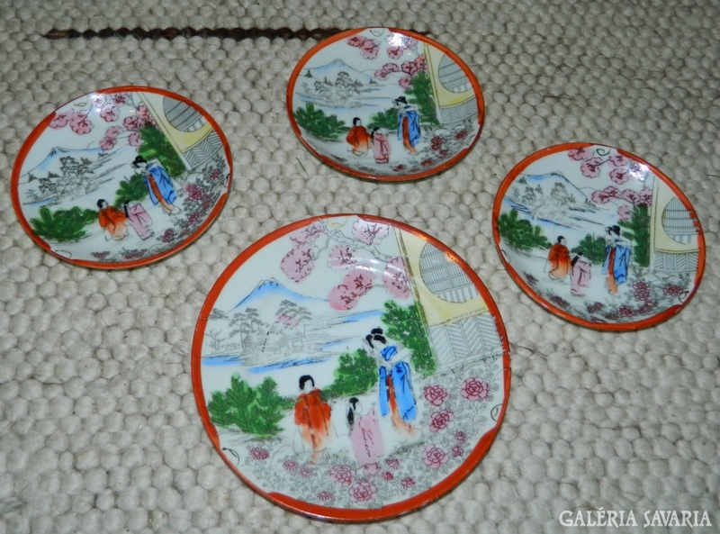 Japan - hand painted - geisha cake set