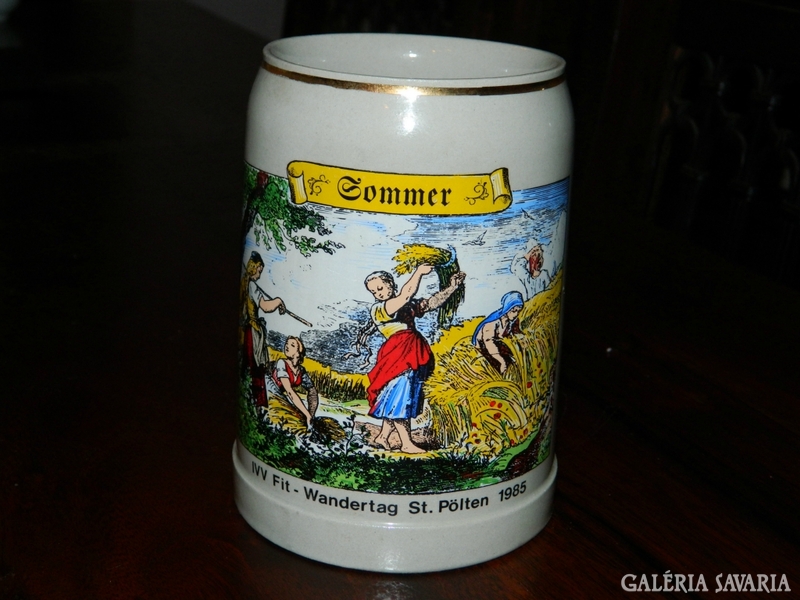 Summer scene marked old Krigli jar