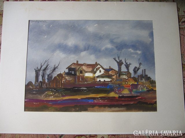 Weintráger adolf : farm group 1972 giant labeled oil painting painting image