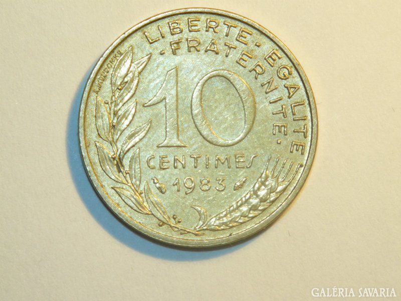 10 Centimes - Franciaország - 1983.
