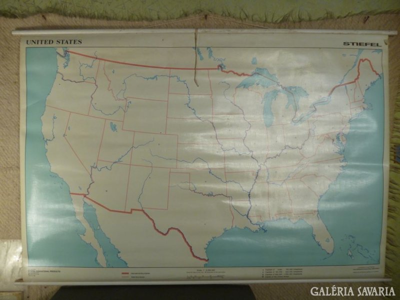 4452 T0 Nagyméretű USA domborzati térkép