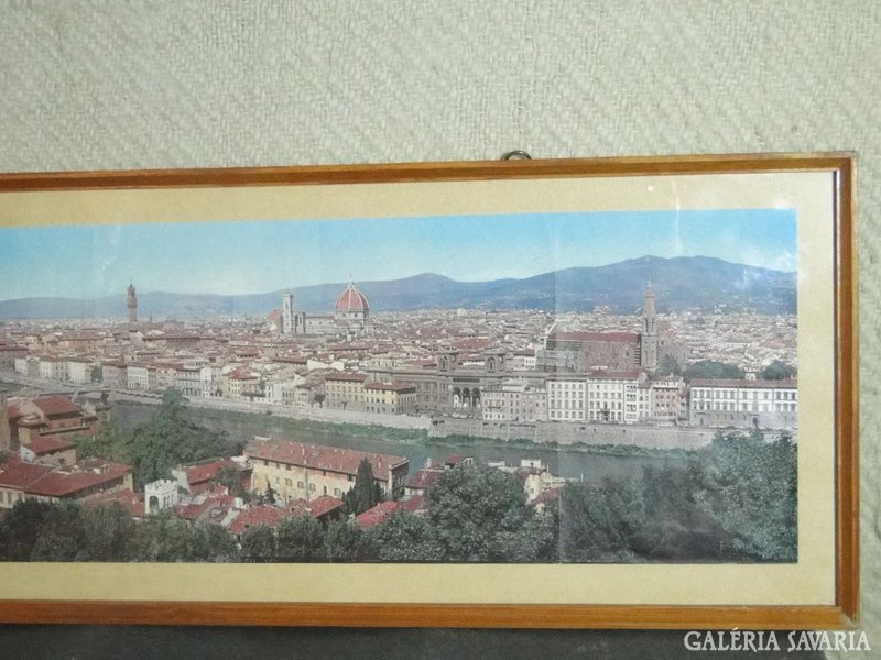 3600 Firenzei panorámakép Arno parti látkép