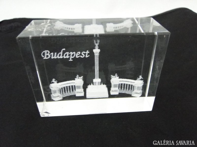 5934 Budapest Hősök tere üveg emléktárgy