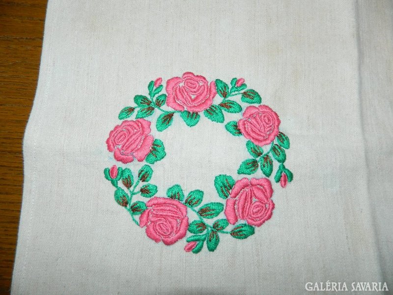 Antique hand-embroidered tablecloth - napkin?