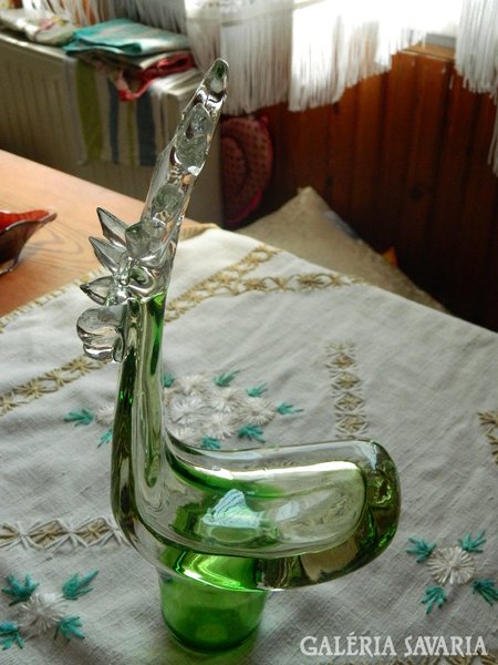 Csodaszarvas - nagy üveg figura - egyedi fúvott