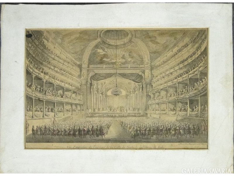 8336 Antik párizsi színház litográfia