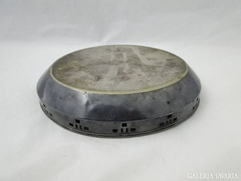 8392 Antik HACKER fém áttört ovális kínáló tál