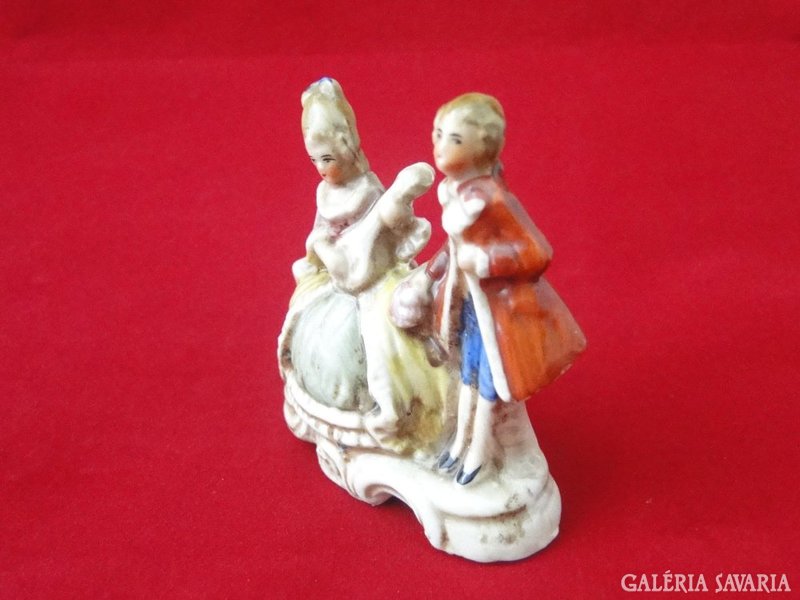 8649 Régi német barokk főúri porcelán miniatúra