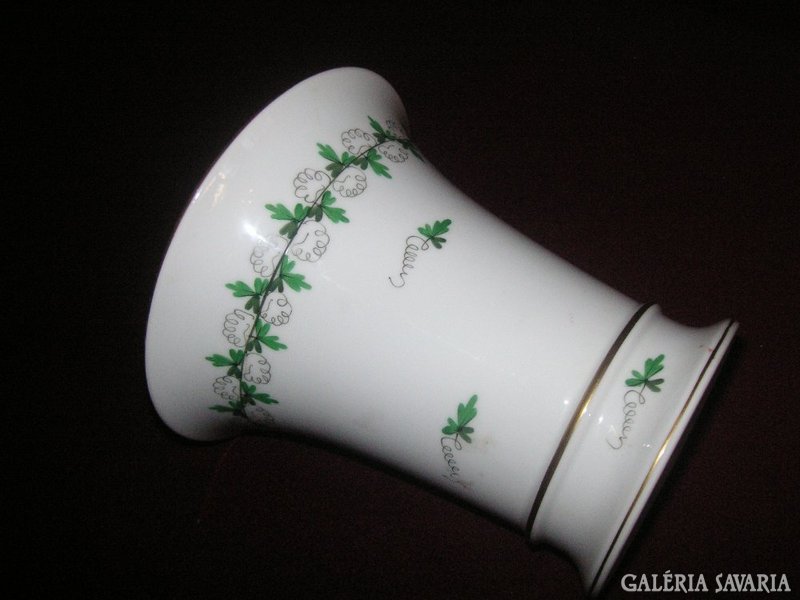 Herend vase with parsley with beautiful gilding, anniversary mark 16 cm