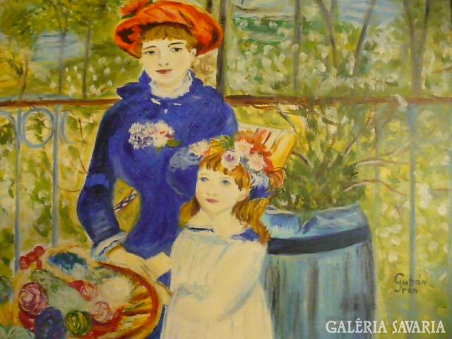 Oil painting after Renoir