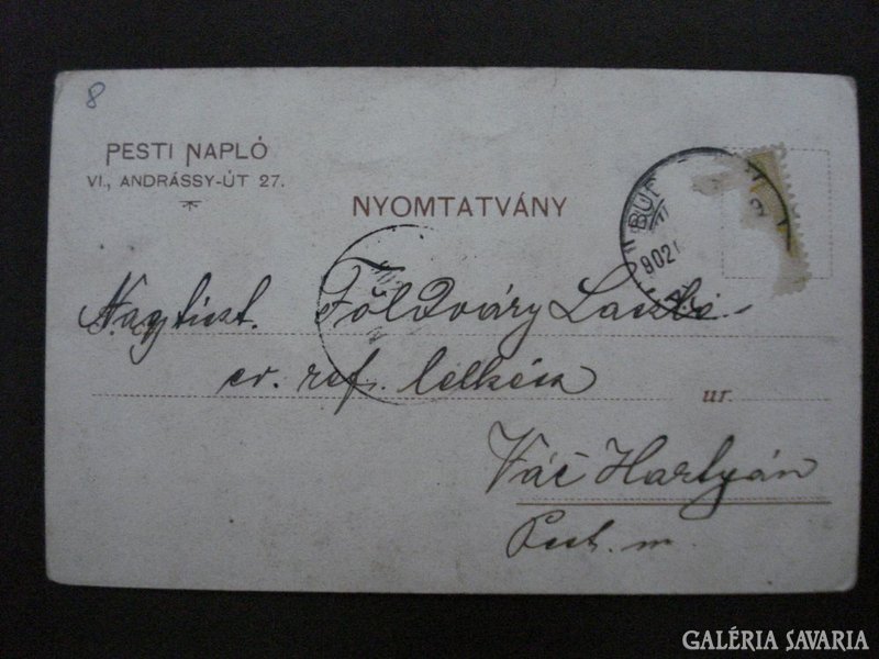 Pesti Napló képeslapl   1902       RK