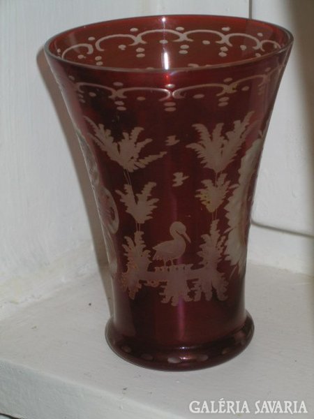 Egermann commemorative glass with freshman and castle