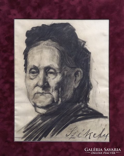 Női portré, 1880 k., szignált