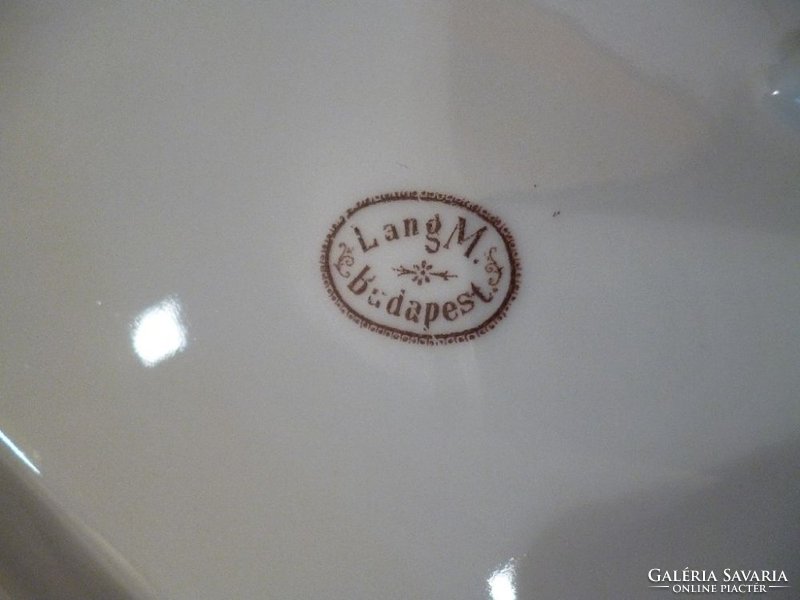X623 Antik porcelán tál LANG M.