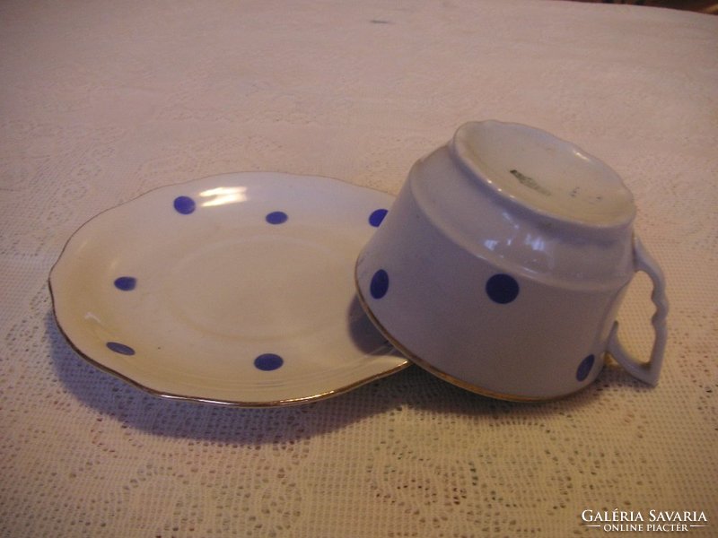 Zsolnay retro tea cup with blue spots