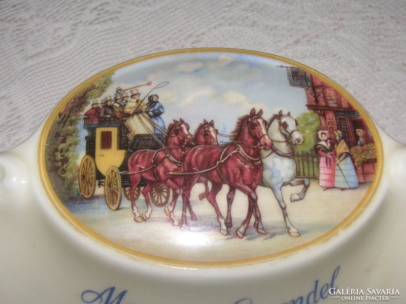 Rosenthal tálka , lovas dekorációval  , hibátlan állapotban  17 cm