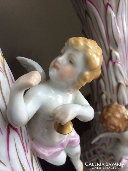 Antique Herend putto candlestick specialties