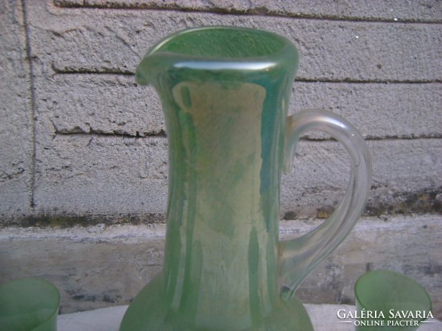 Old green liqueur set