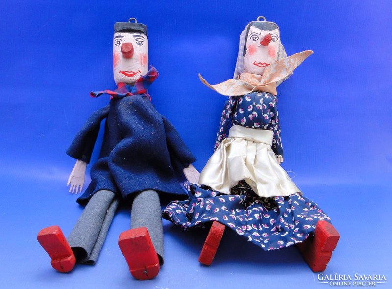 0B428 Régi marionett bábu pár