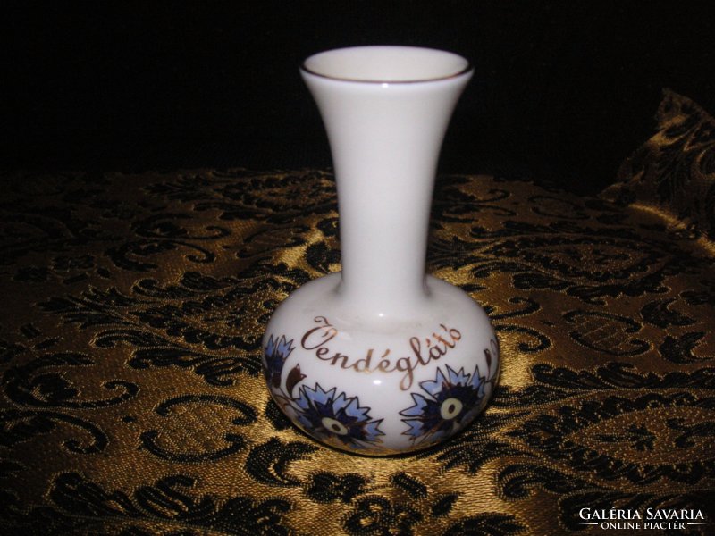 Zsolnay , búzavirágos váza hibátlan 11 cm , kézifestés ,  sorszámos..