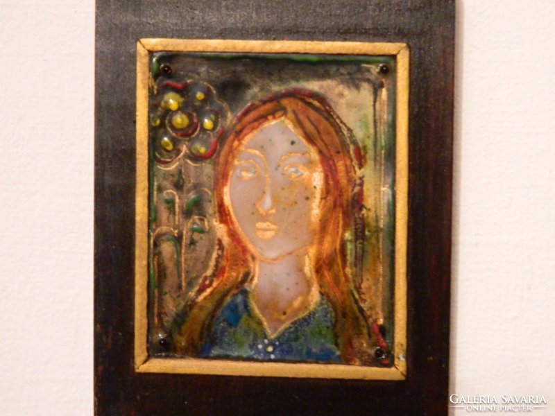Fire enamel - portrait of a girl