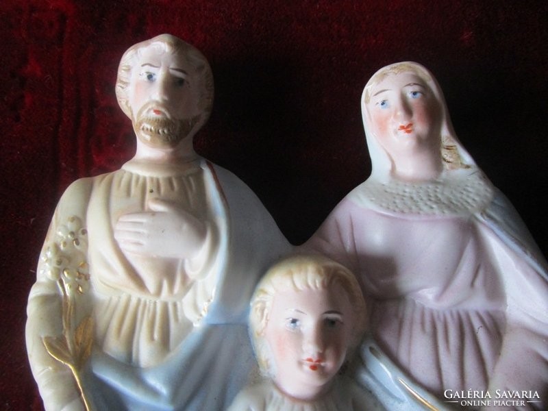 Old wall-hung porcelain Holy Family 1918
