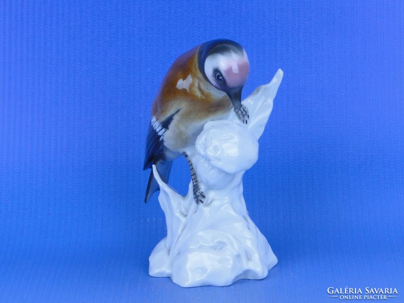 0D596 Régi SITZENDORF porcelán madár sármány