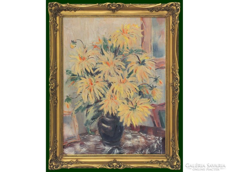 Magyar festő, XX. század : Sárga virágok
