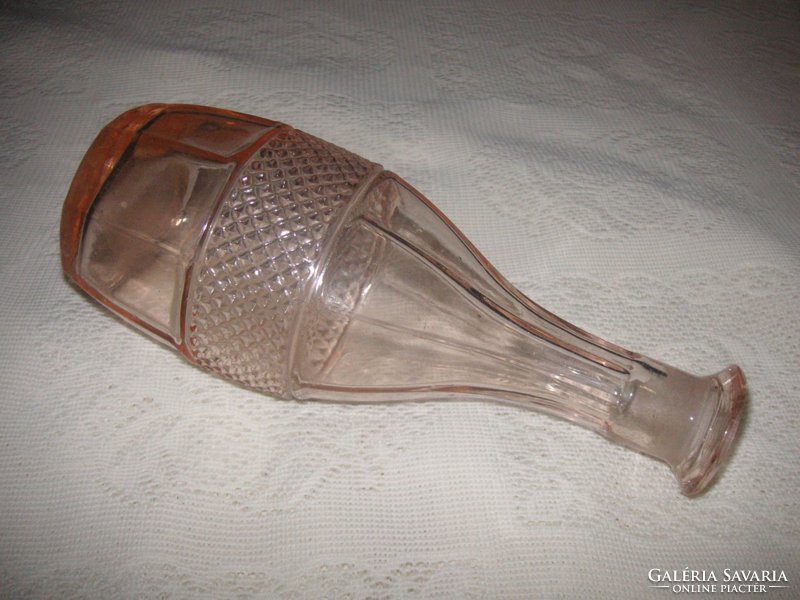 Antik  barack színű  üveg  19 cm