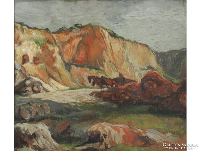 Magyar festő 1900 körül : Hegyek között