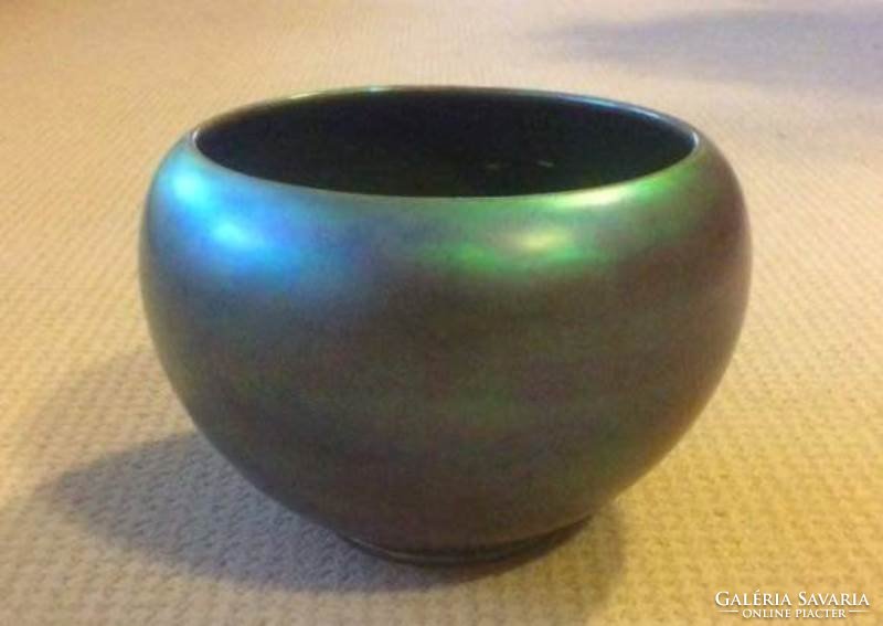 Zsolnay circa 194 round eosin glazed pot