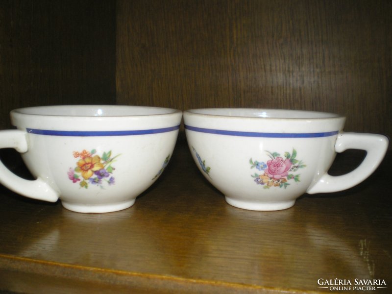 Pre-war chilled tivadar aquincum porcelain tea cup 2 pcs
